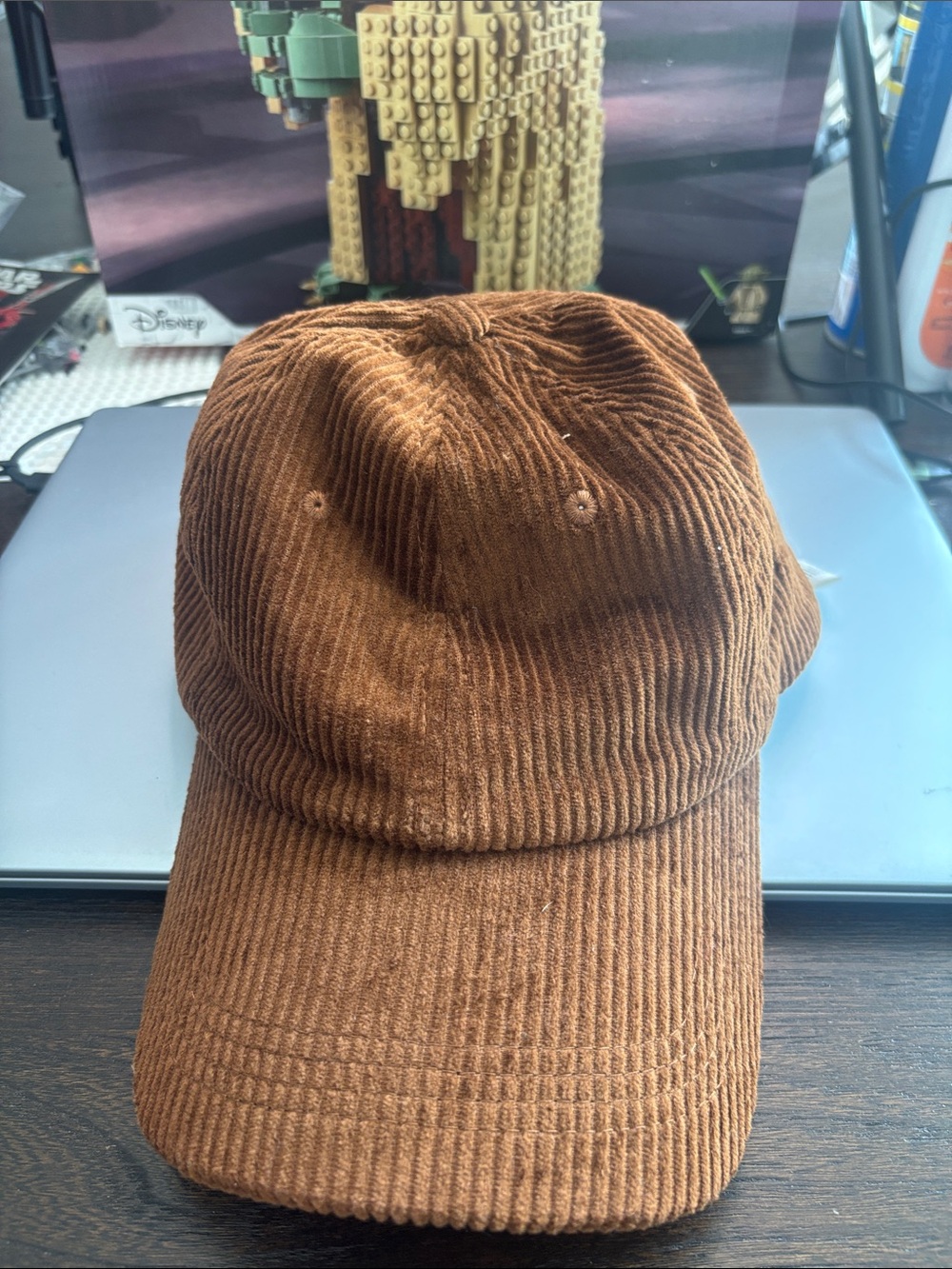 Corduroy Baseball Cap in Brown — Women's Casual Hat